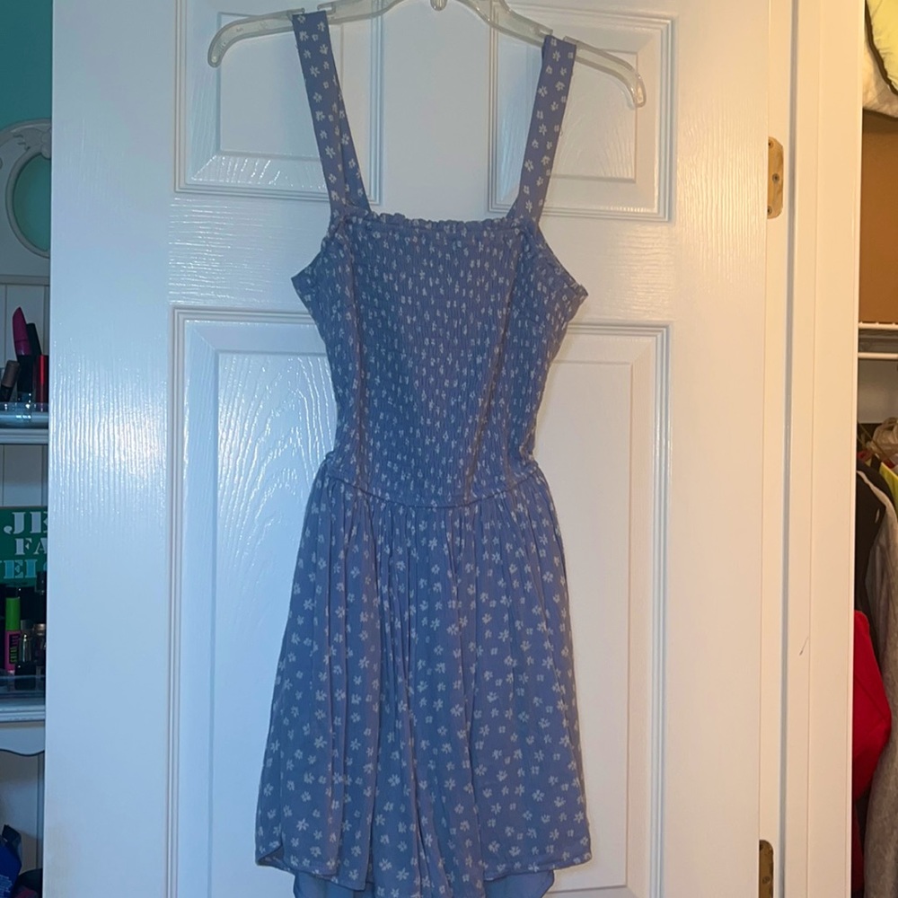 Hollister Blue Floral Romper in size S